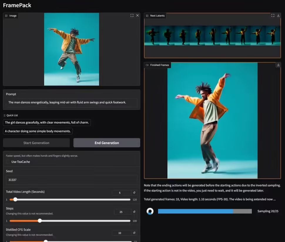 AI视频生成技术FramePack突破显存限制