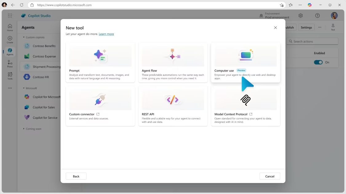 24a0d678j00susr2m004cd000v900hkp 微软 Copilot Studio 上线“计算机使用”工具,让 AI 像人一样操作电脑