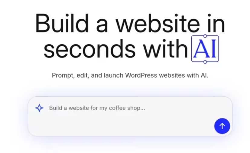 09aa790cj00suhg0n002zd000mz00e1p WordPress 推出免费的 AI 网站构建器,几句话就能搭建博客