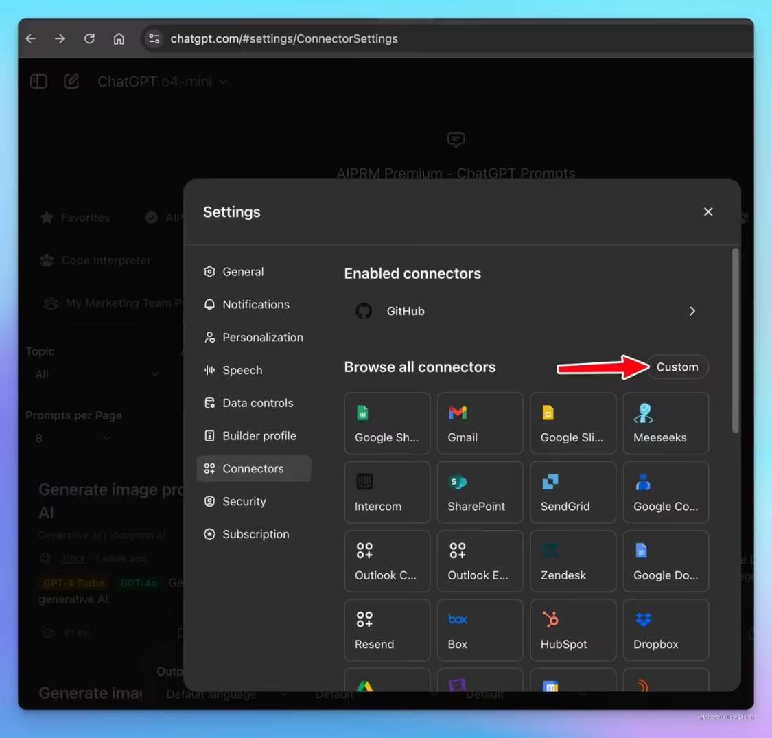 ChatGPT测试整合MCP协议扩展第三方服务功能