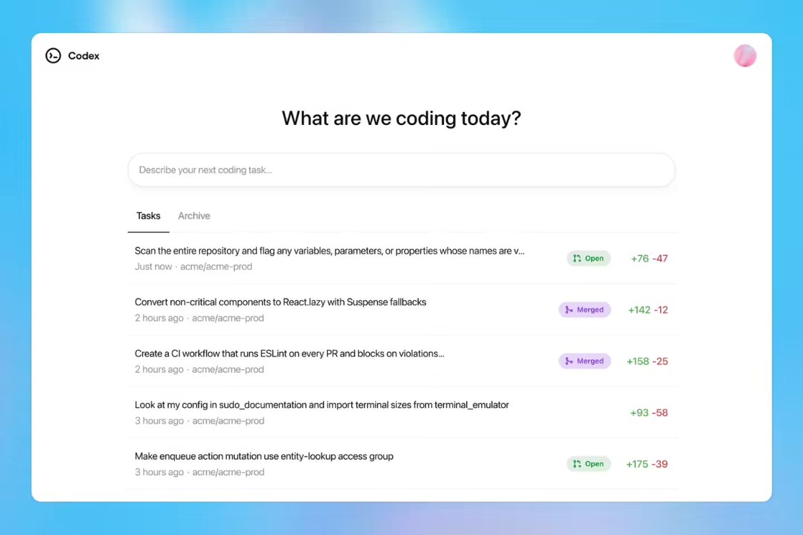 OpenAI推出云端AI智能体Codex助力自动化软件开发