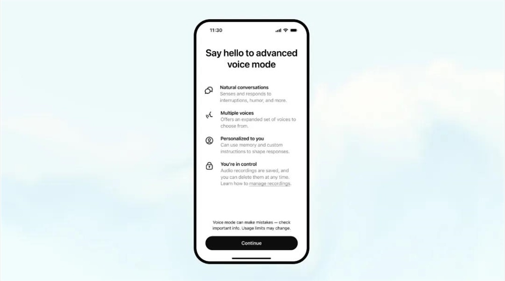 21fd79f3j00sxiw9g003od000rs00fgp ChatGPT 高级语音模式升级:更有“人情味”,新增多语言翻译功能
