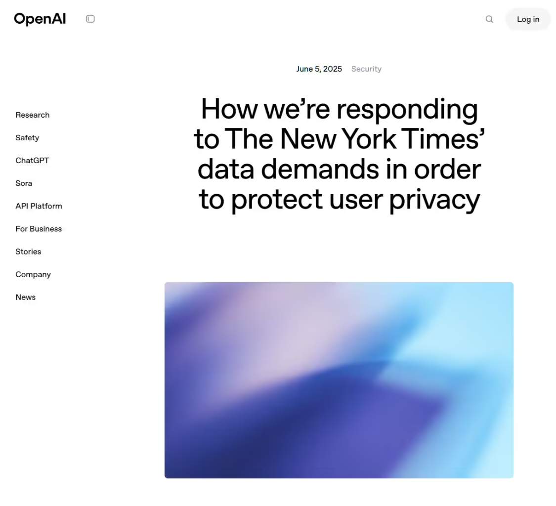fe2ac0b4j00sxf0eg0081d000v900sgp 硬刚到底,OpenAI 将就《纽约时报》的诉讼请求提出上诉