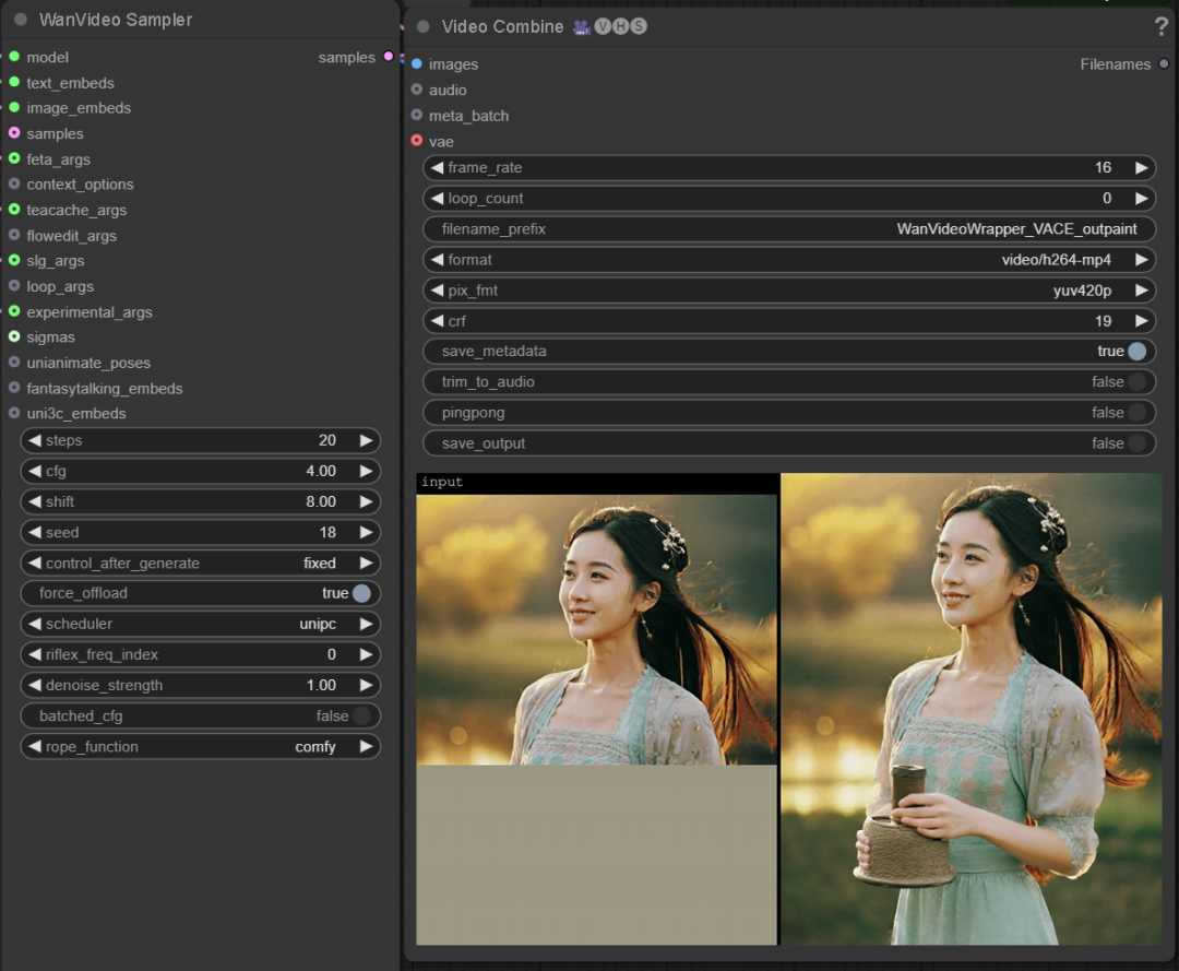 241d12d3j00sx209h00g2d000u000opm AI生成的视频也能改了,用VACE随意给视频扩图