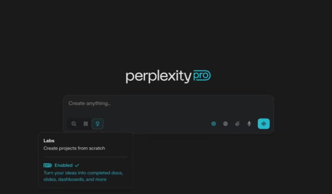 Perplexity AI 推出 Labs 功能，Pro 订阅用户可享“深度搜索”解读报告 / 创建代码图像