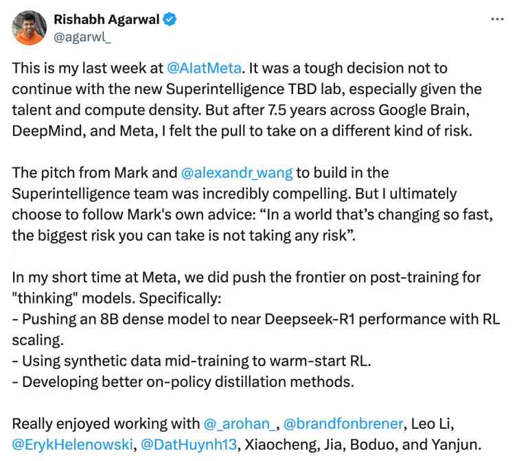 Meta豪掷九位数薪酬挖角AI人才，核心研究员却选择离职