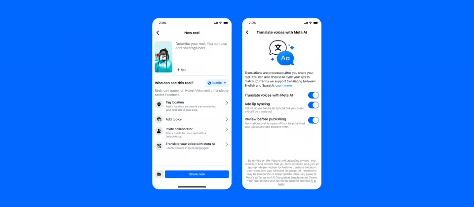 Meta推出Reels短视频AI音频翻译功能助力多语言内容创
