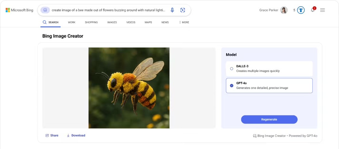 打开必应就能生图，微软 Bing Image Creator 免费接入 GPT-4o