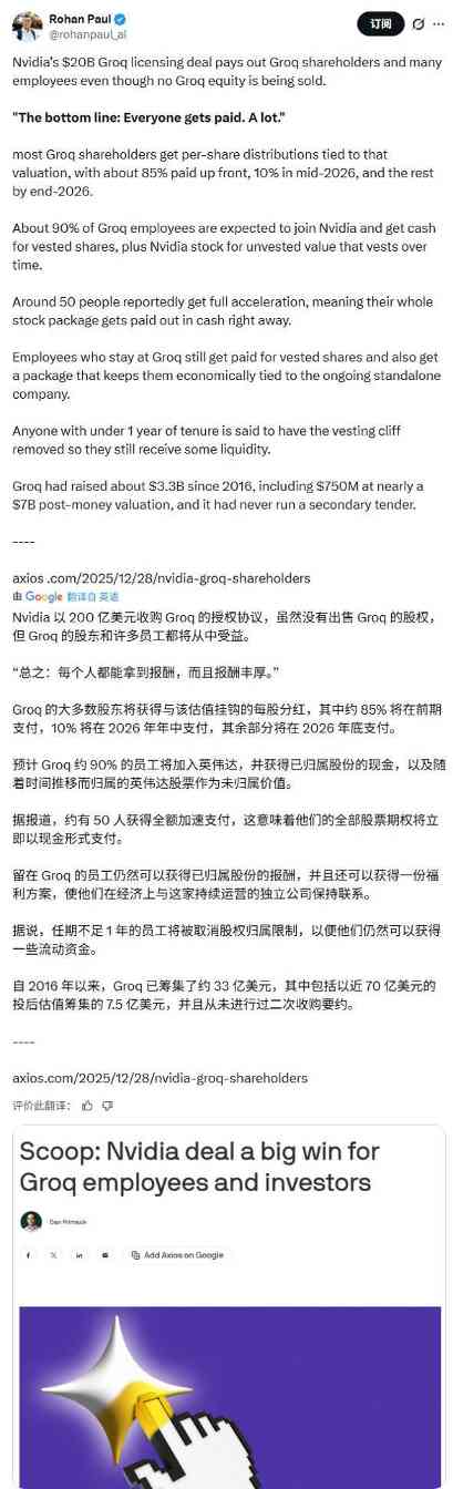 英伟达200亿美元非排他性授权引爆全员暴富