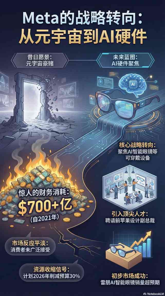 Meta砍掉元宇宙部门 聚焦AI硬件与世界模型