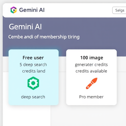 谷歌 Gemini AI 会员权益公布:免费用户每月可用 5 次深度搜索、Pro 会籍每天可生成百张图片(图2) 谷歌 Gemini AI 会员权益公布:免费用户每月可用 5 次深度搜索、Pro 会籍每天可生成百张图片(图2)