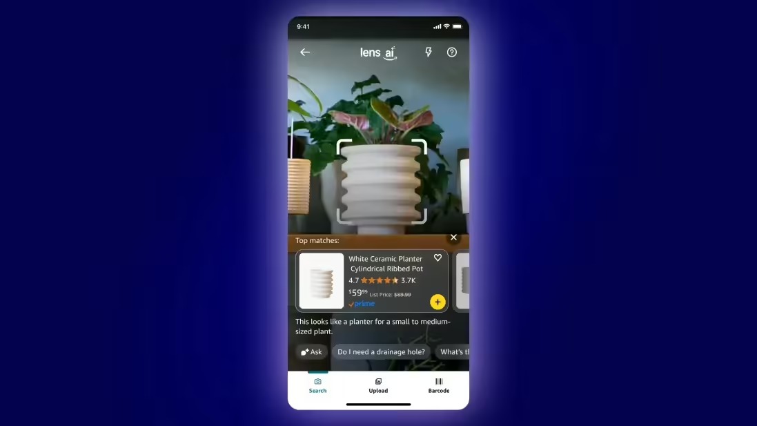 亚马逊推出 AI 购物新功能 Lens Live，手机对着实