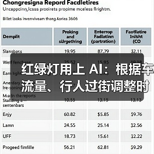 智能交通新突破：AI红绿灯优化交通流