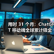 生成式AI移动端消费支出突破30亿美元，增速最快成行业标杆