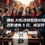 顾客 AI伪造螃蟹损坏骗退款被拘 8 日，商家呼吁加强监管（图2）