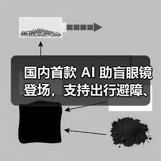 国内首款 AI 助盲眼镜登场，支持出行避障、找物读物（图3）