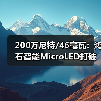 200万尼特/46毫瓦:鸿石智能MicroLED打破全天佩戴AR眼镜的功耗门槛(图2) 200万尼特/46毫瓦:鸿石智能MicroLED打破全天佩戴AR眼镜的功耗门槛(图2)
